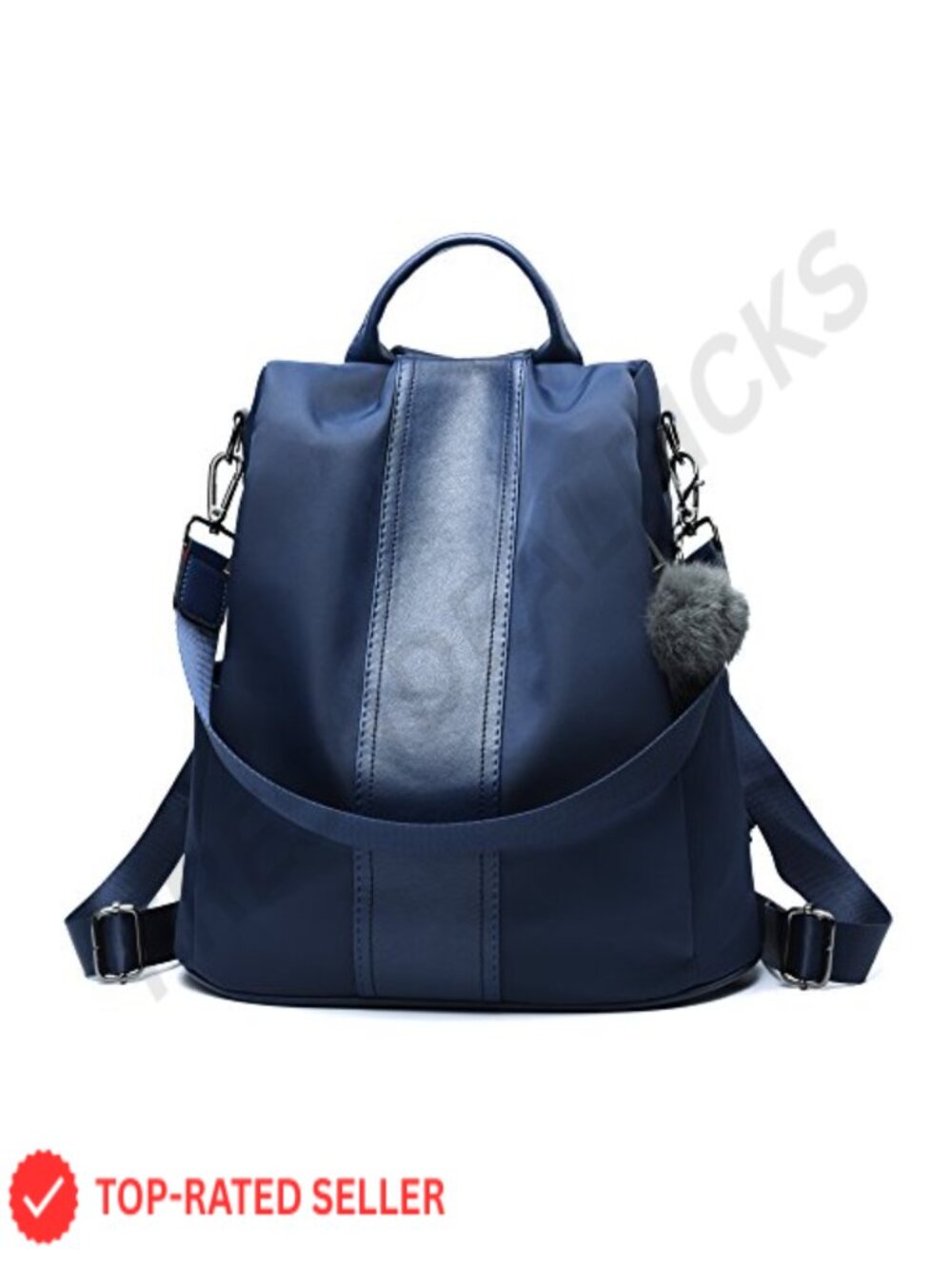 Anti-theft Waterproof Nylon Backpack Purse with USB Port